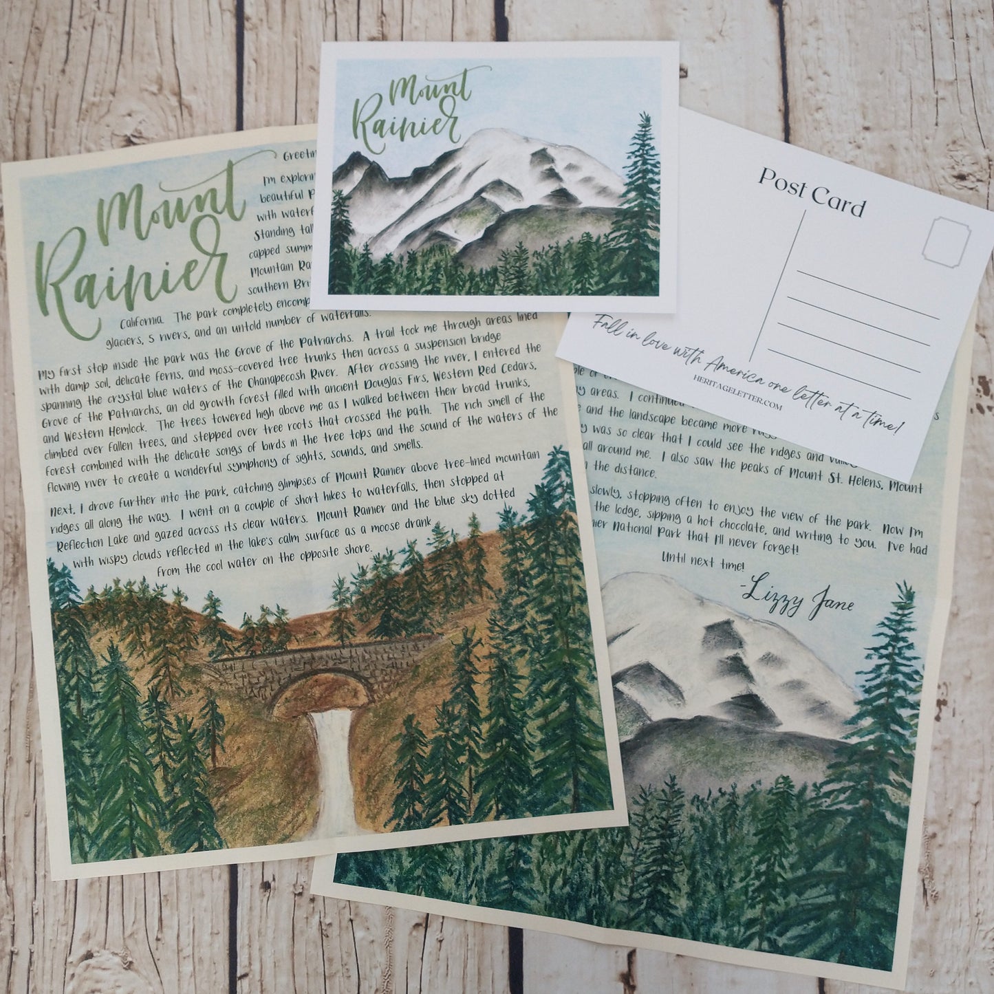 Mount Rainier American Heritage Adventure Letter