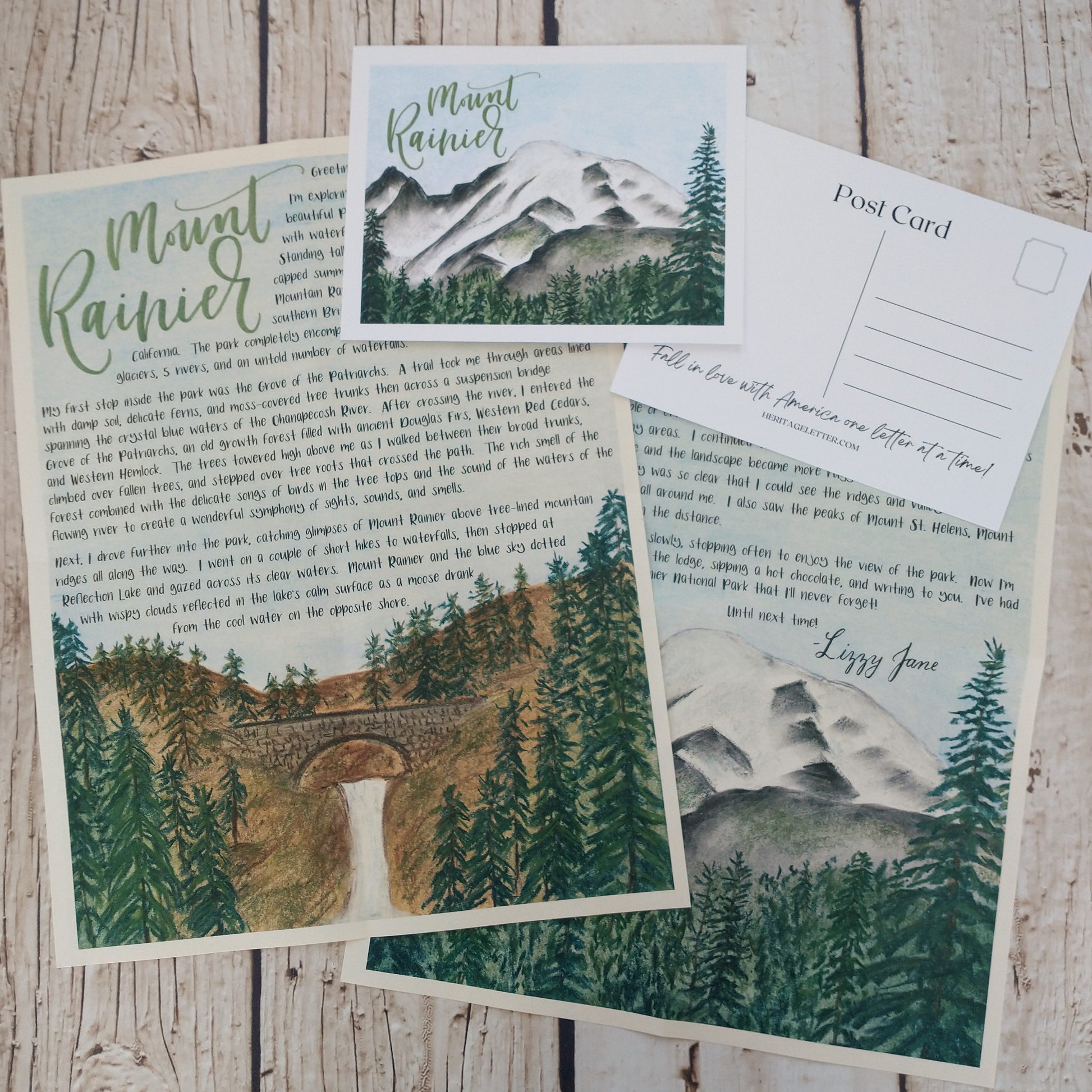 Mount Rainier American Heritage Adventure Letter