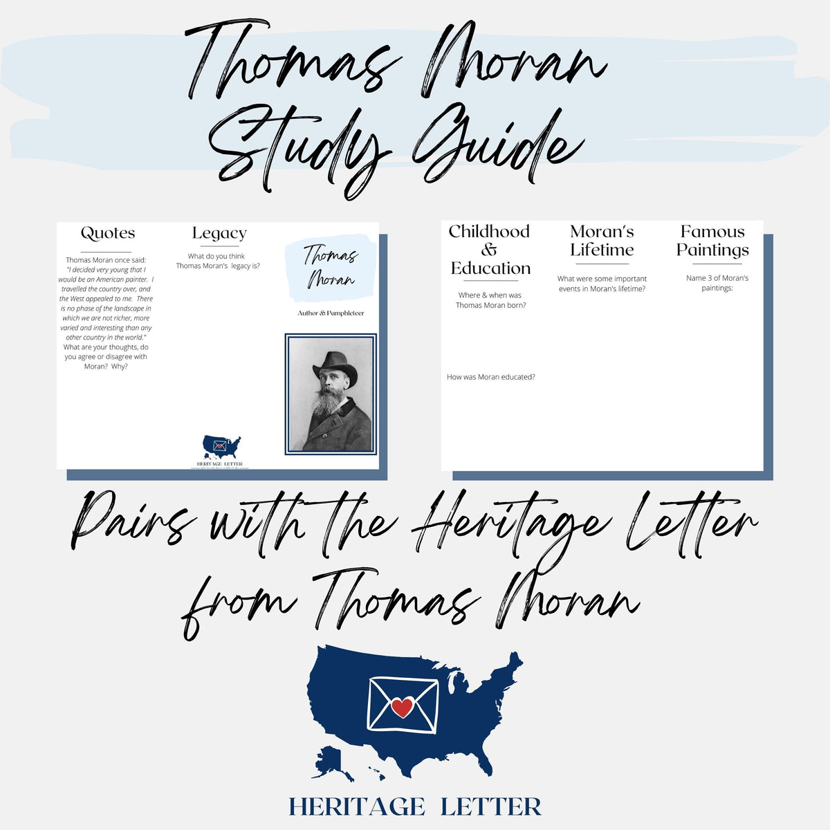 Thomas Moran Study Guide Heritage Letter