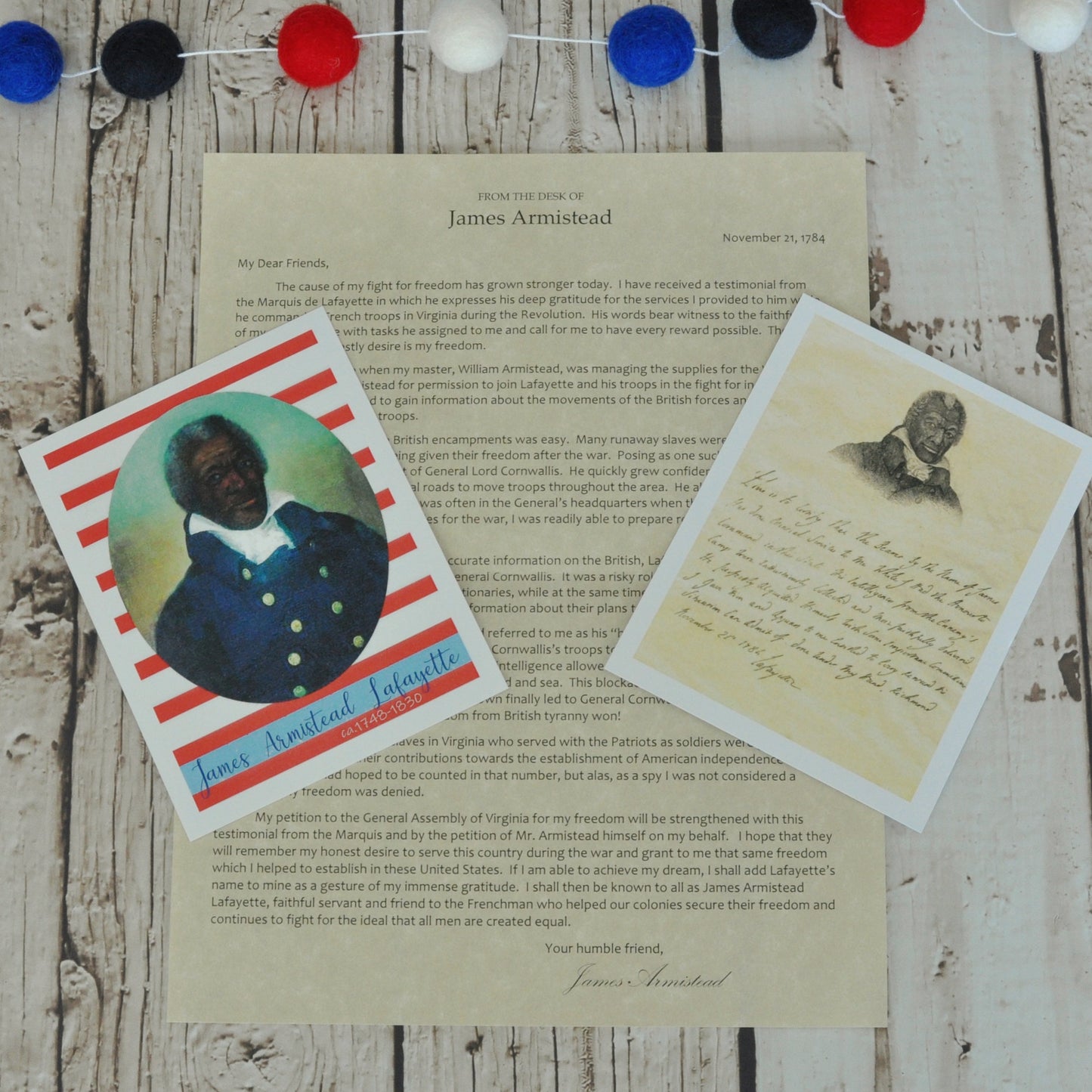 James Armistead Lafayette Letter: Digital Download