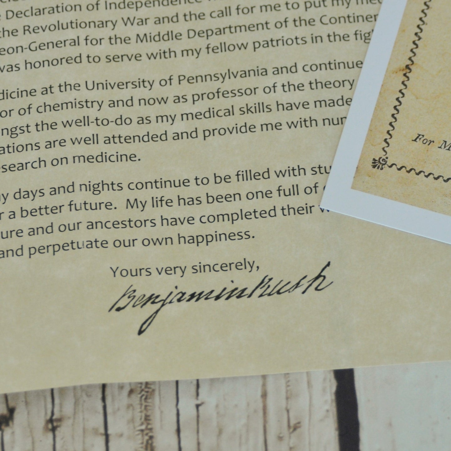 Benjamin Rush Signer of Declaration of independence'