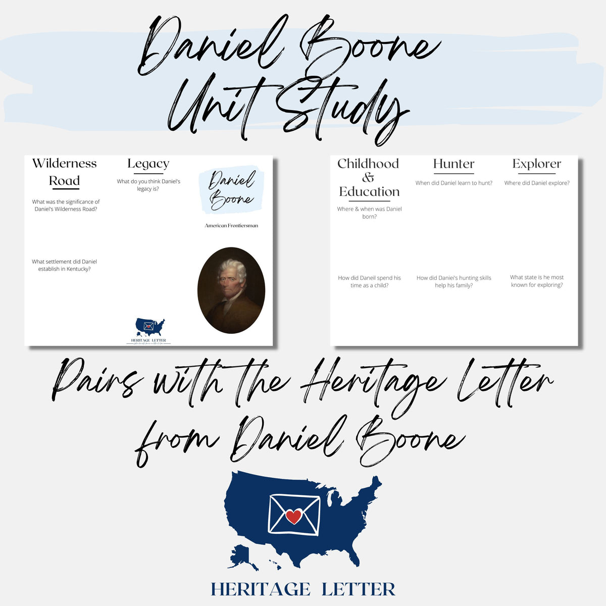 Daniel Boone Study Guide Heritage Letter