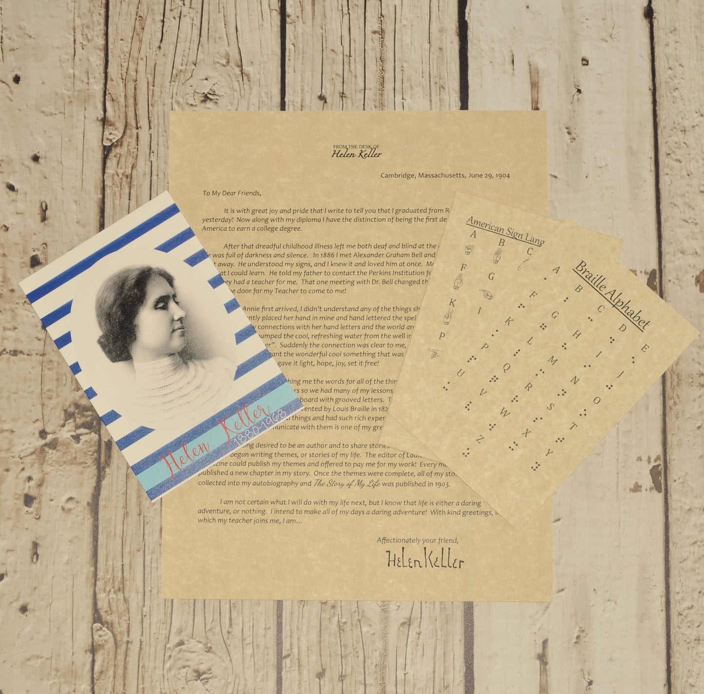 Helen Keller Heritage Letter