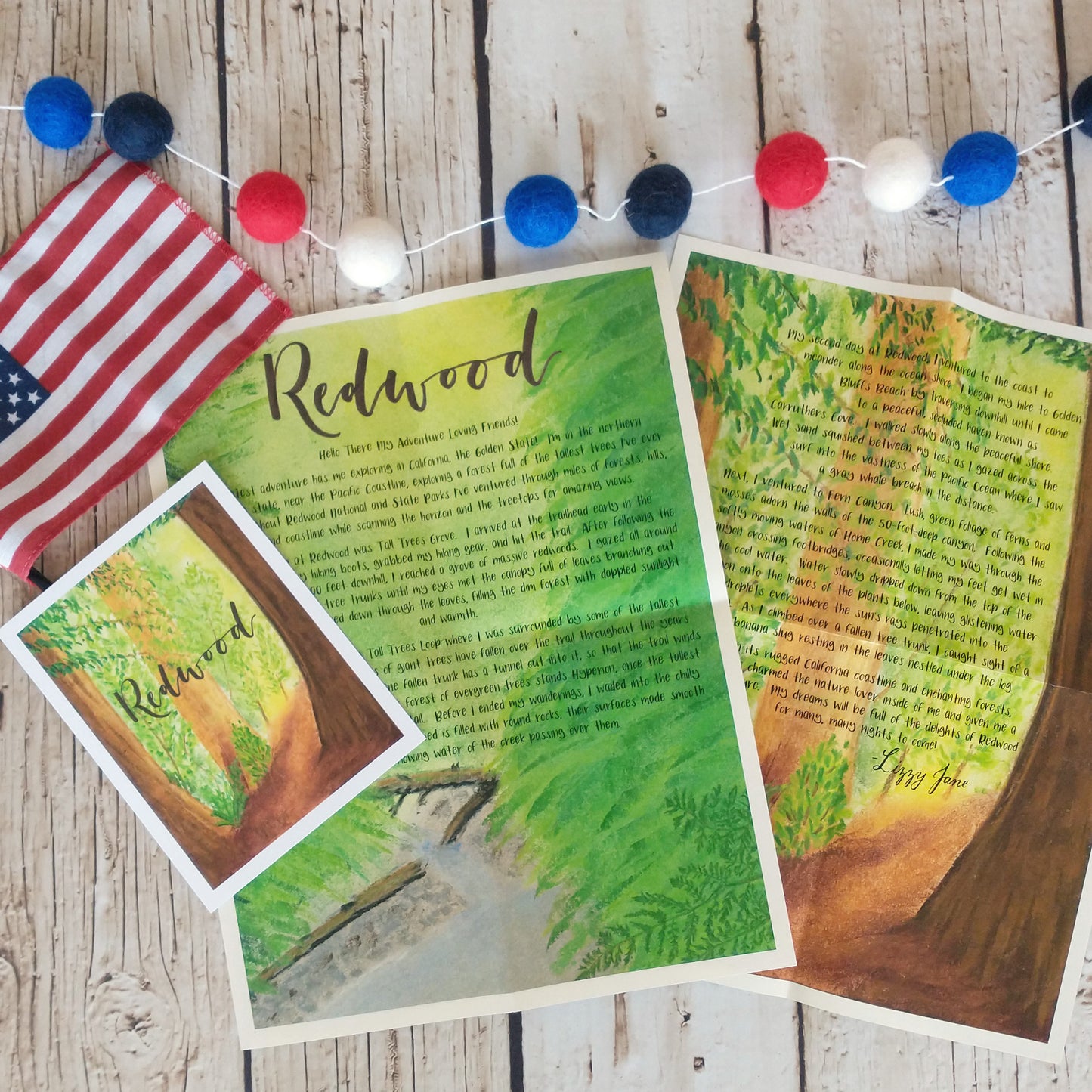 Redwood National Park Letter: Digital Download
