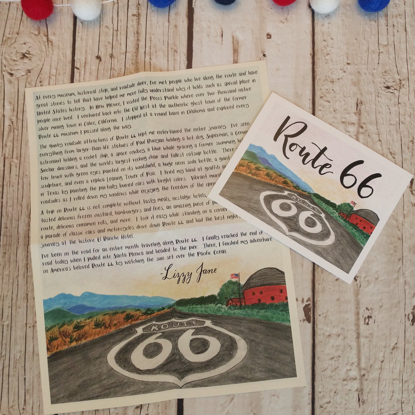 Route 66 Letter: Digital Download