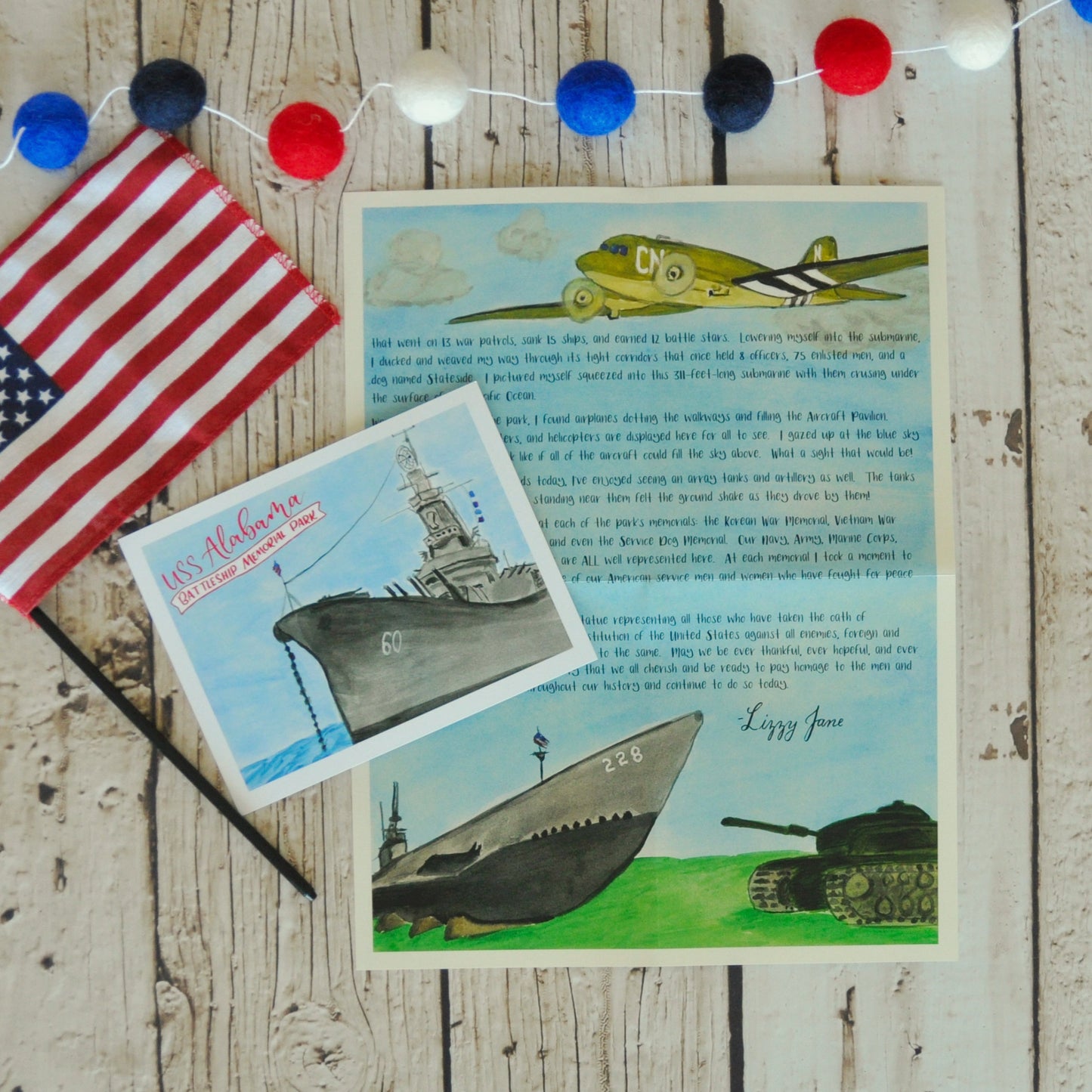 USS Alabama American Geography