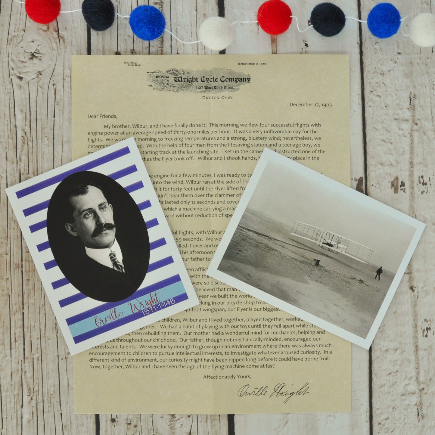 Orville Wright Letter: Digital Download