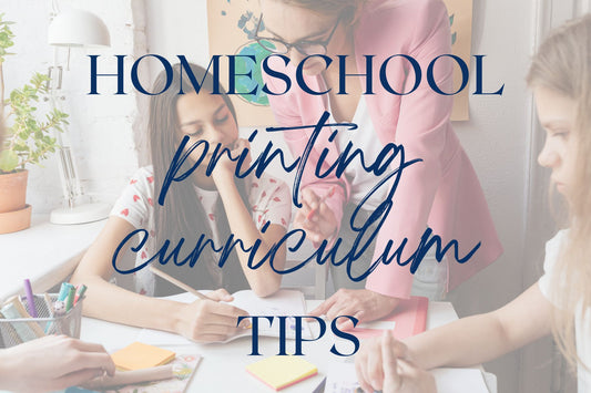 Homeschool Tips: Printing Curriculum