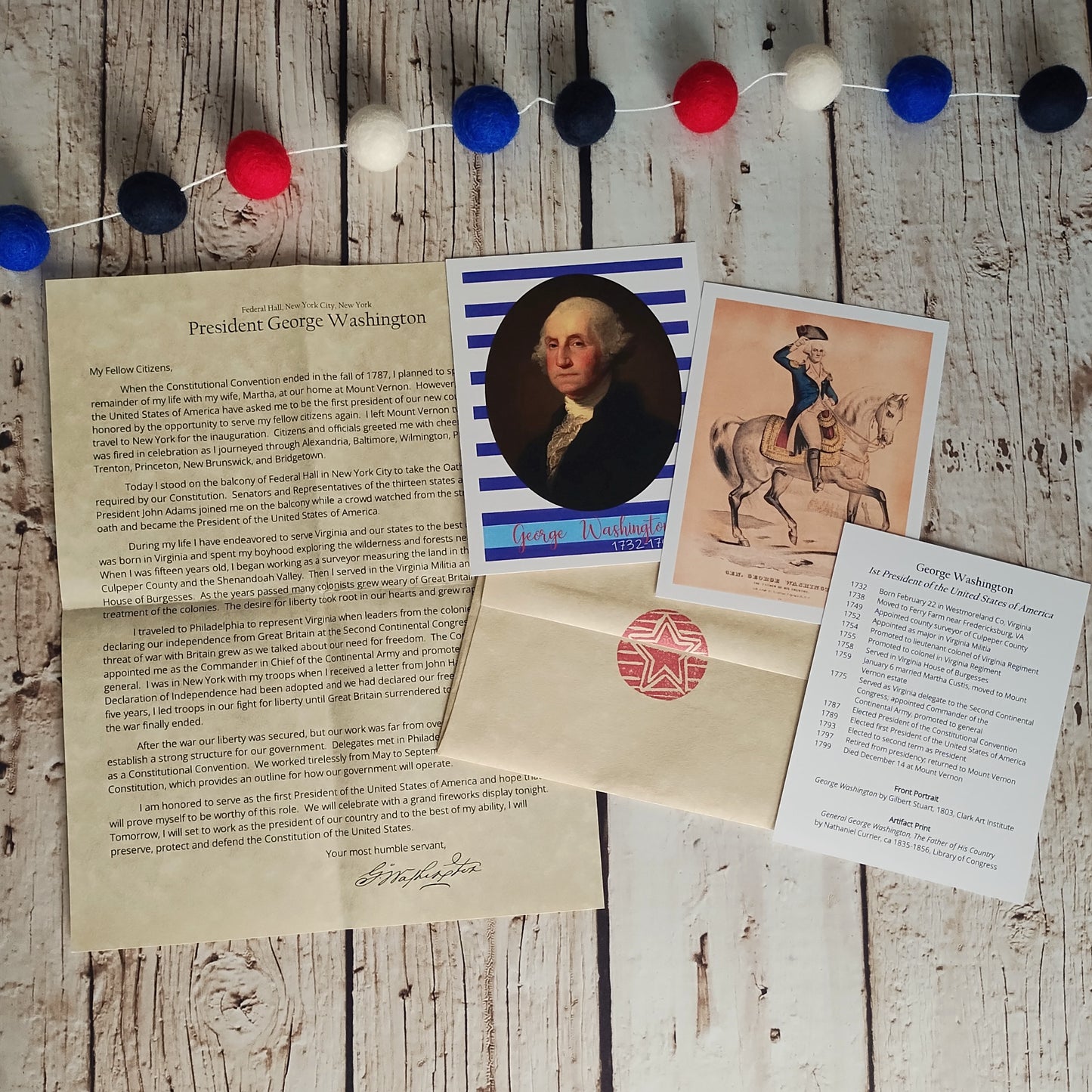 George Washington Letter: Digital Download