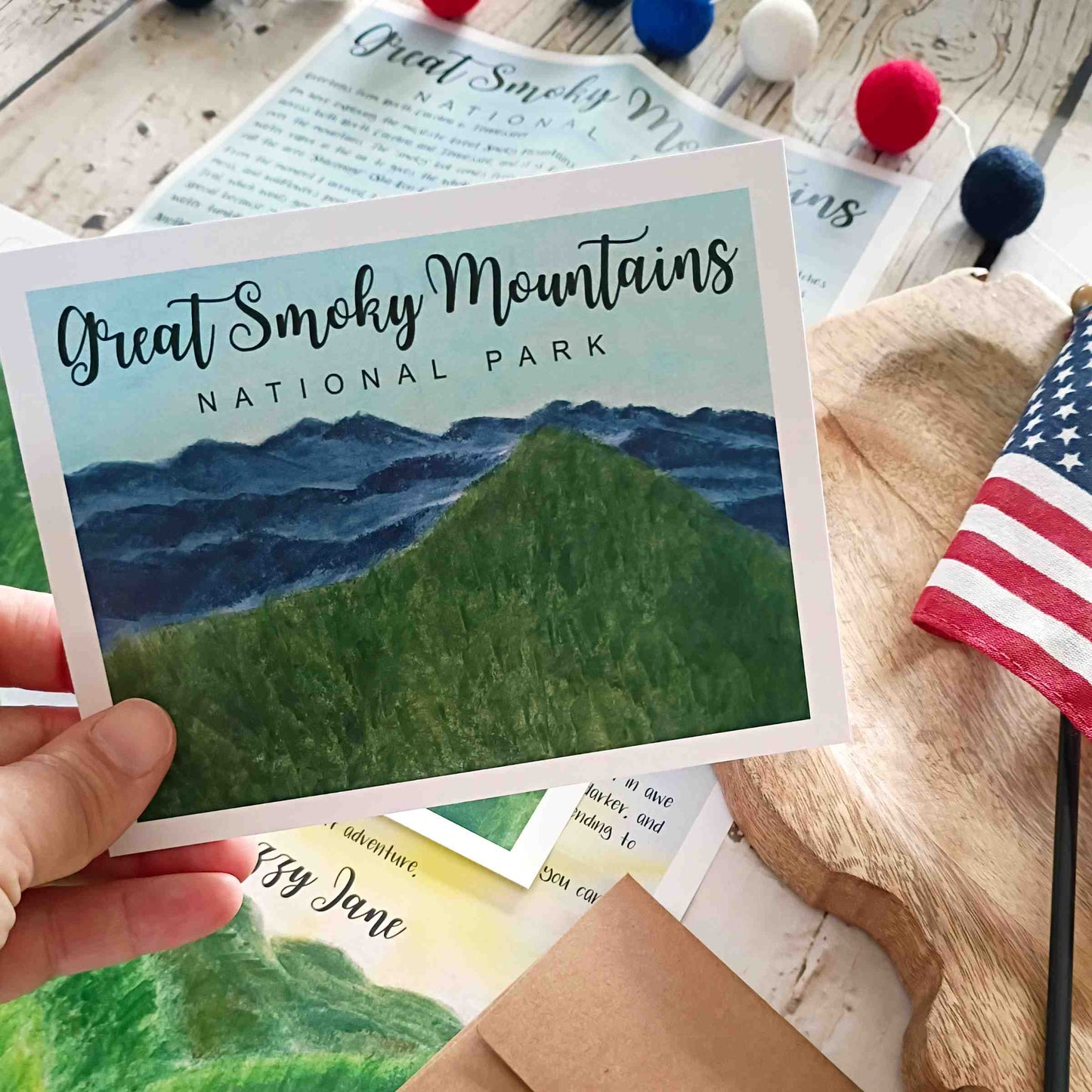 American Icons Collection — 12 National Park Letters with Art, Postcard, Sketchbook Page & Audio