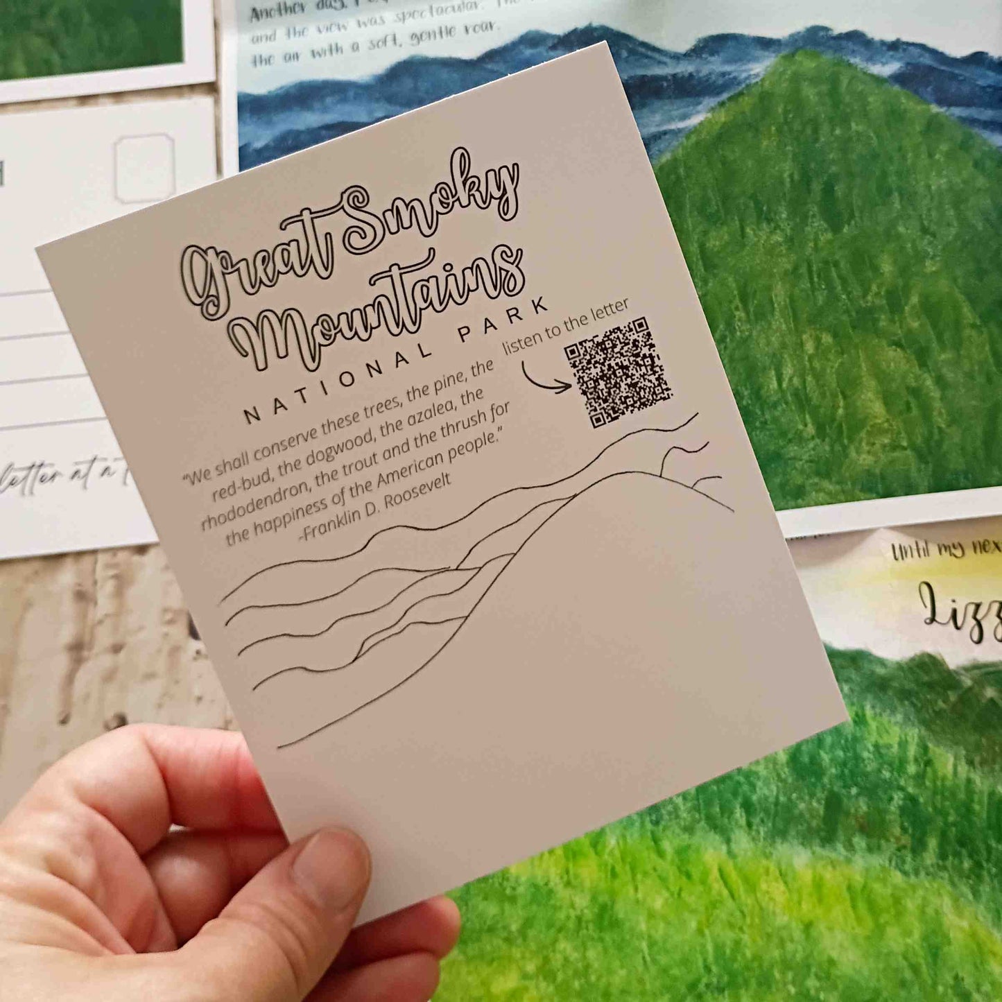 American Icons Collection — 12 National Park Letters with Art, Postcard, Sketchbook Page & Audio