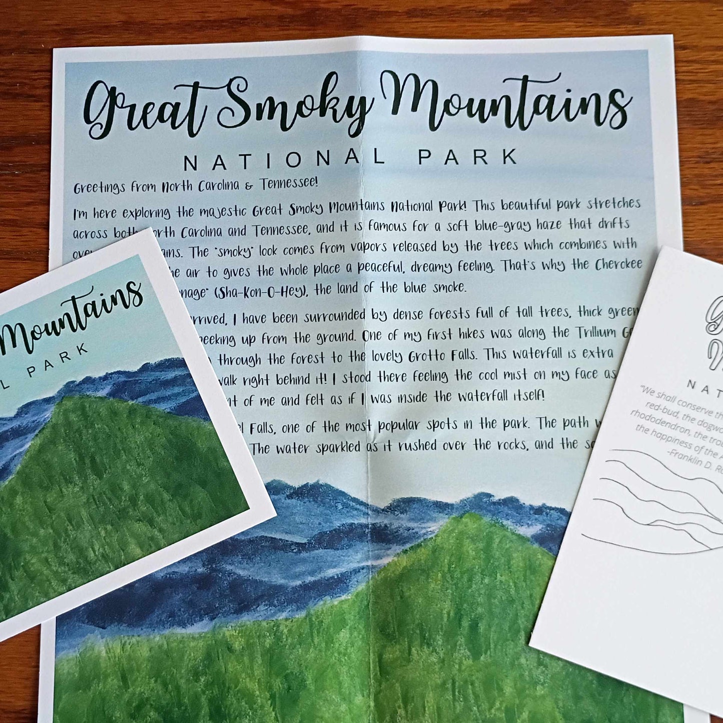 American Icons Collection — 12 National Park Letters with Art, Postcard, Sketchbook Page & Audio