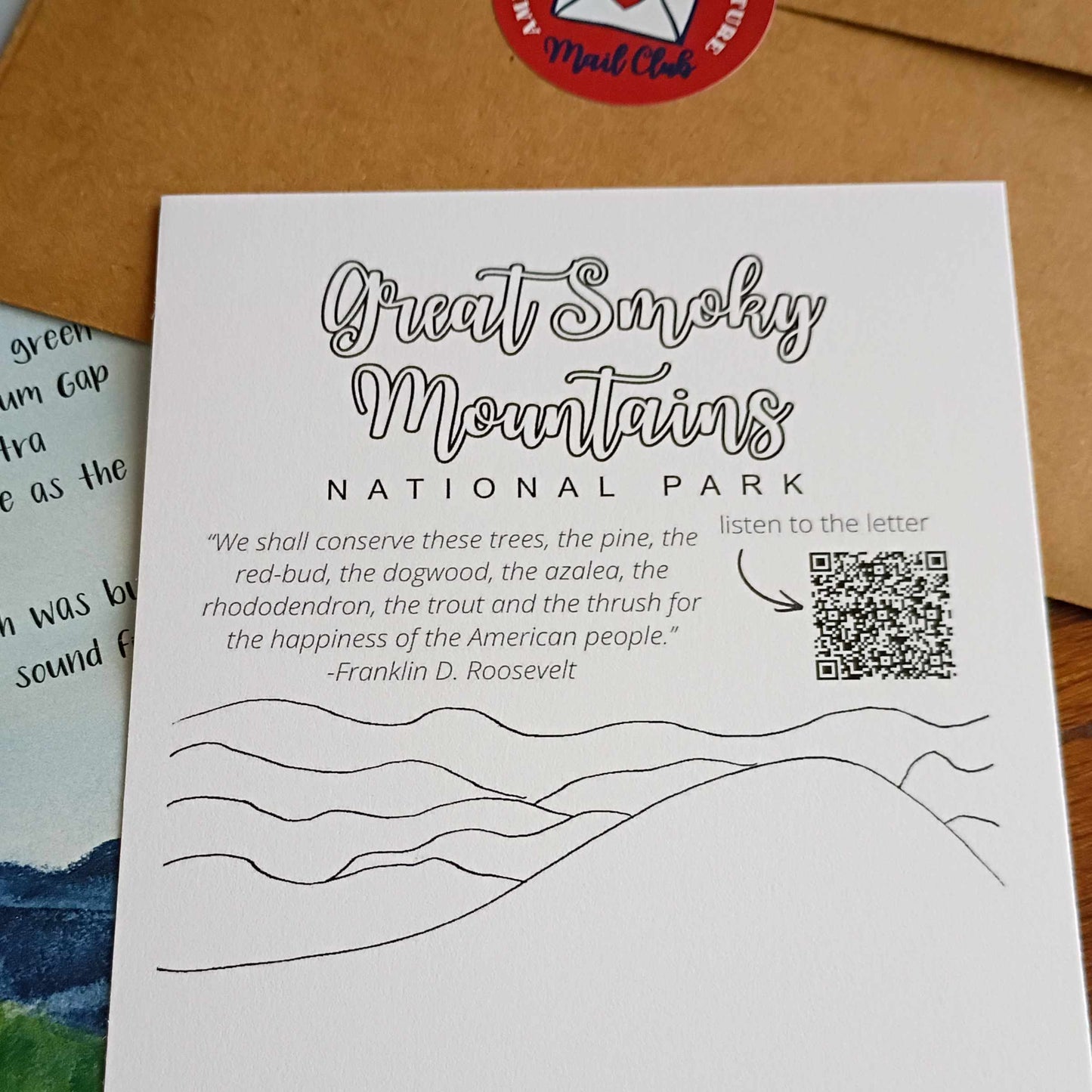 American Icons Collection — 12 National Park Letters with Art, Postcard, Sketchbook Page & Audio