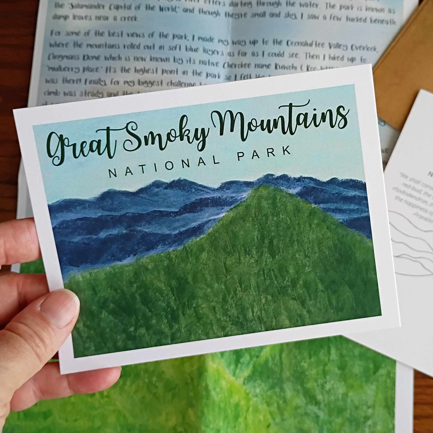 Great Smoky Mountains National Park Adventure Letter