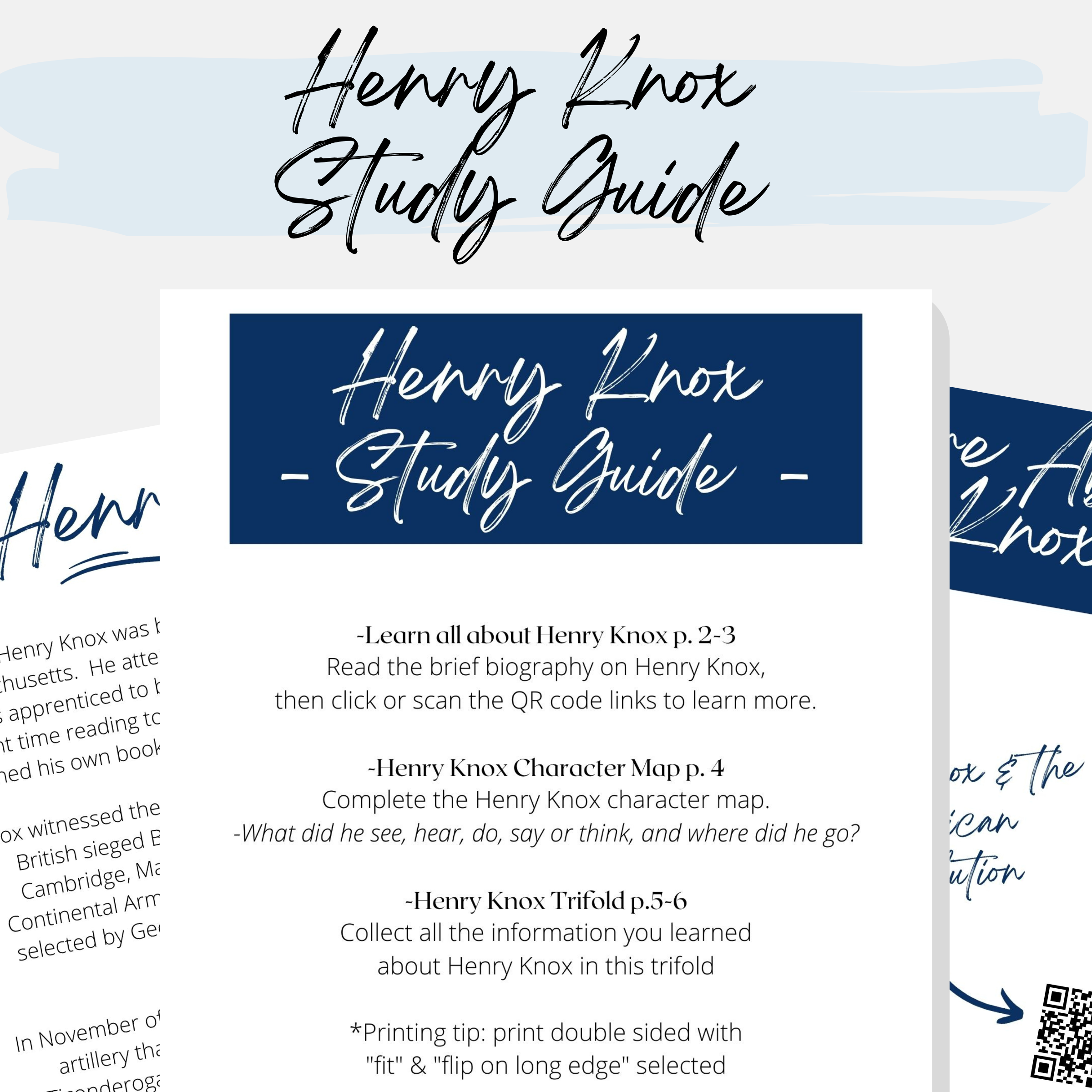 Henry Knox Study Guide