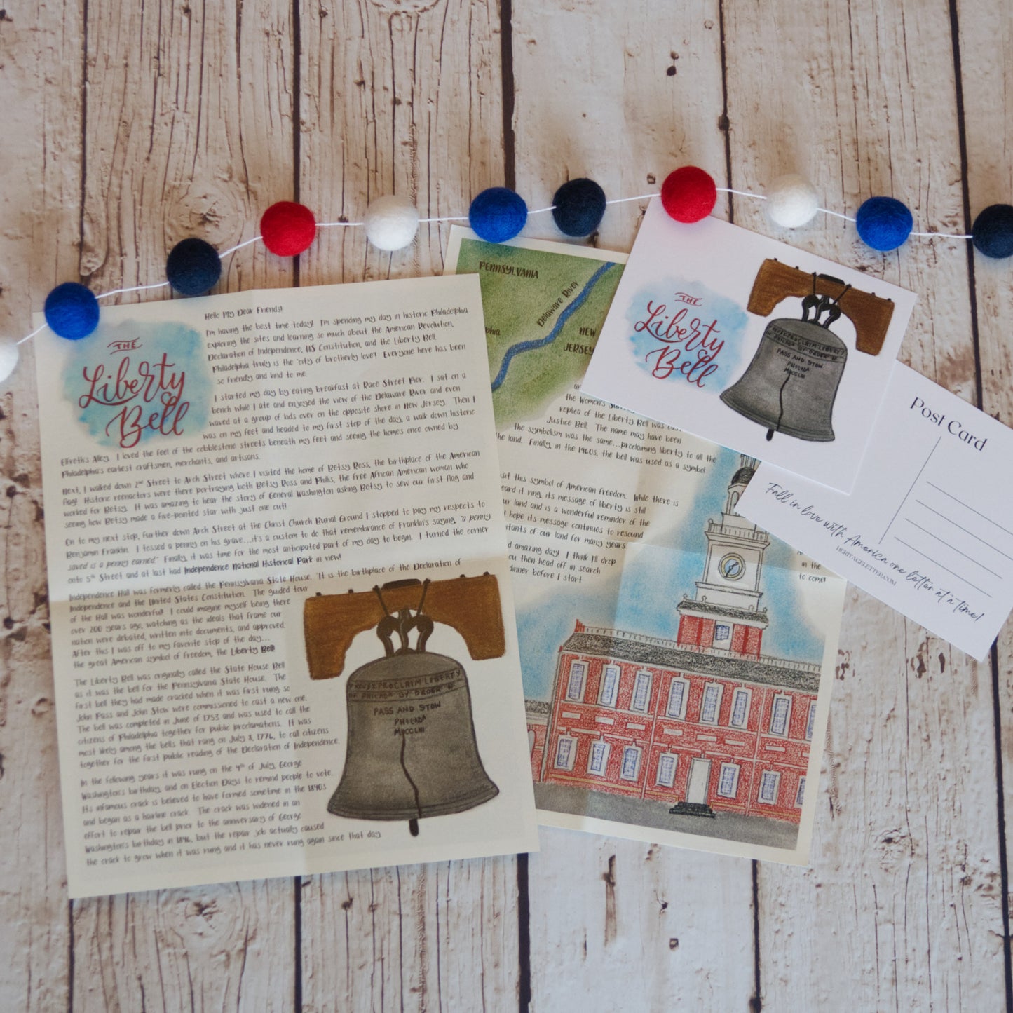 the Liberty Bell and Independence Hall American Heritage Adventure Letter