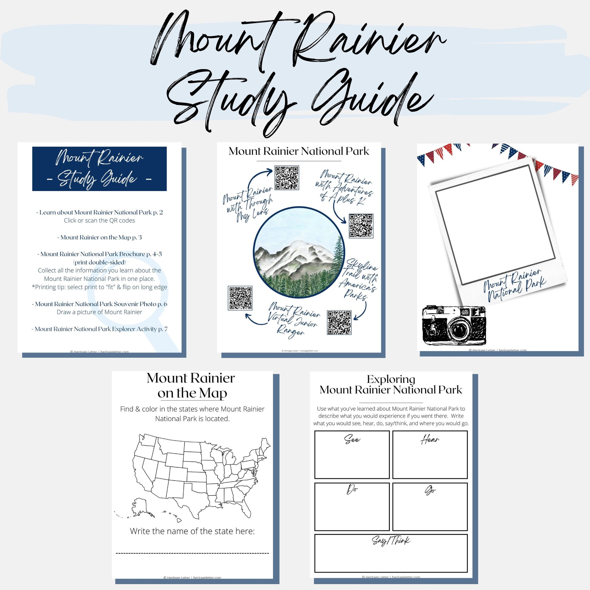Mount Rainier National Park Unit Study