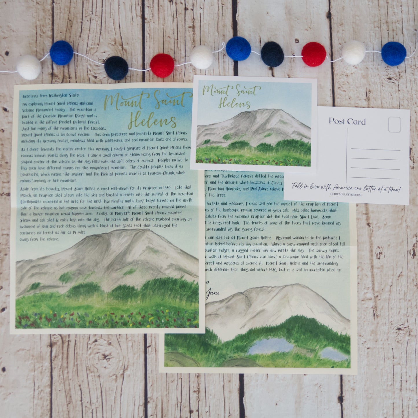 Mount Saint Helens National Forest Adventure Letter