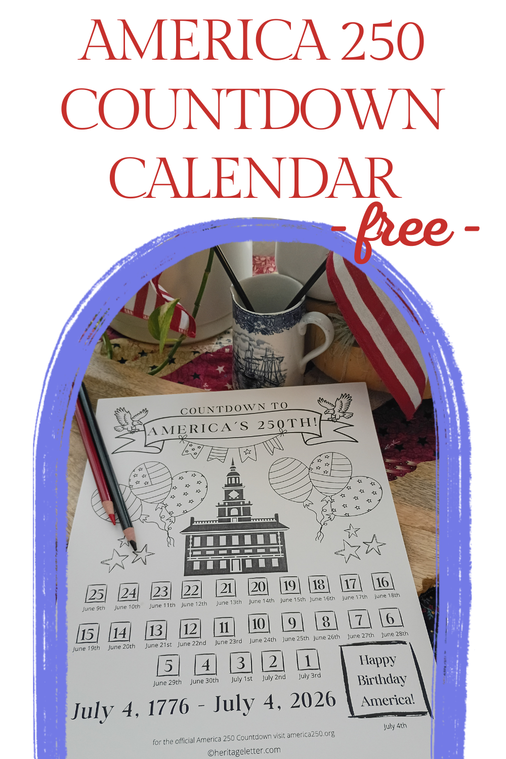 America's 250th Countdown Calendar