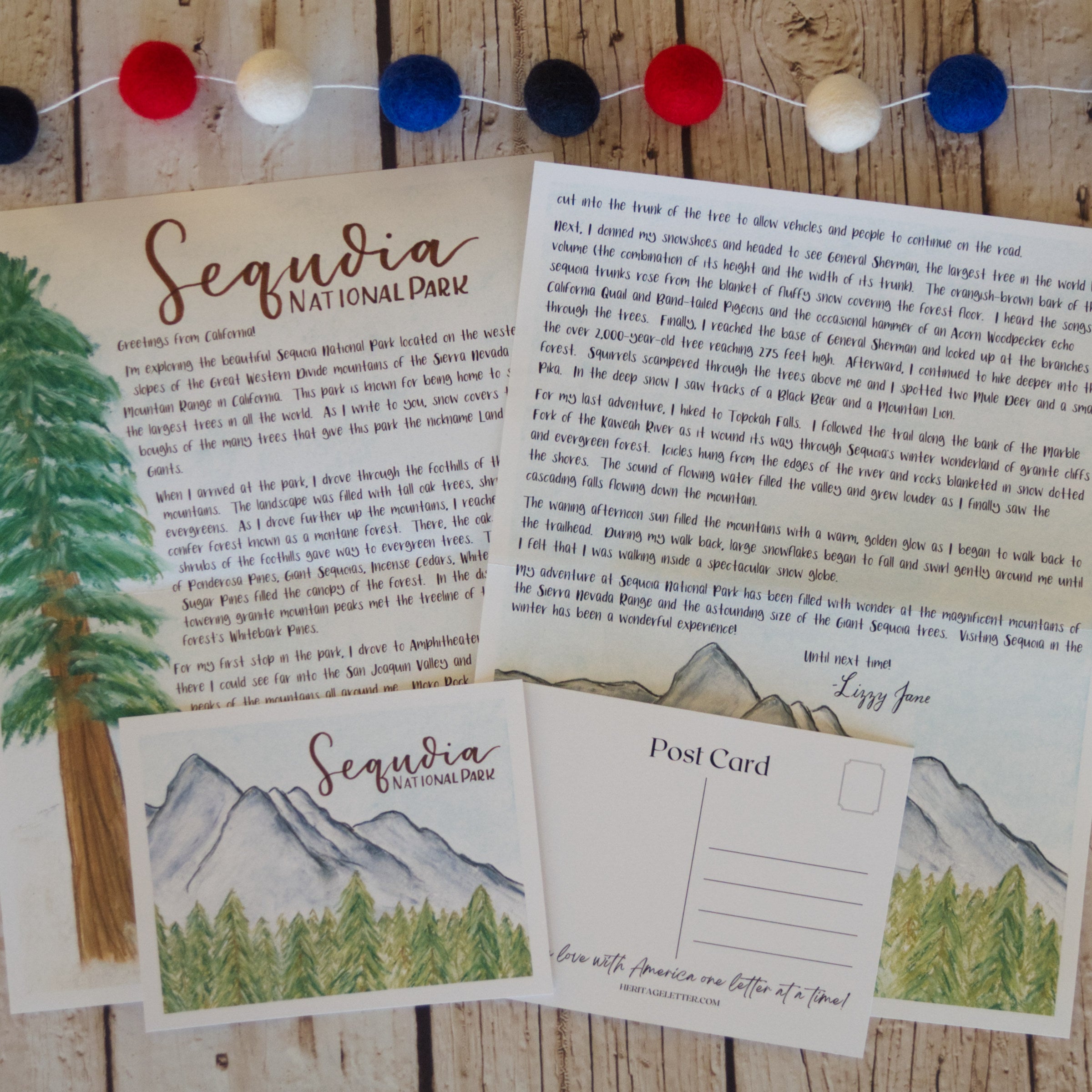Sequoia National Park Letter