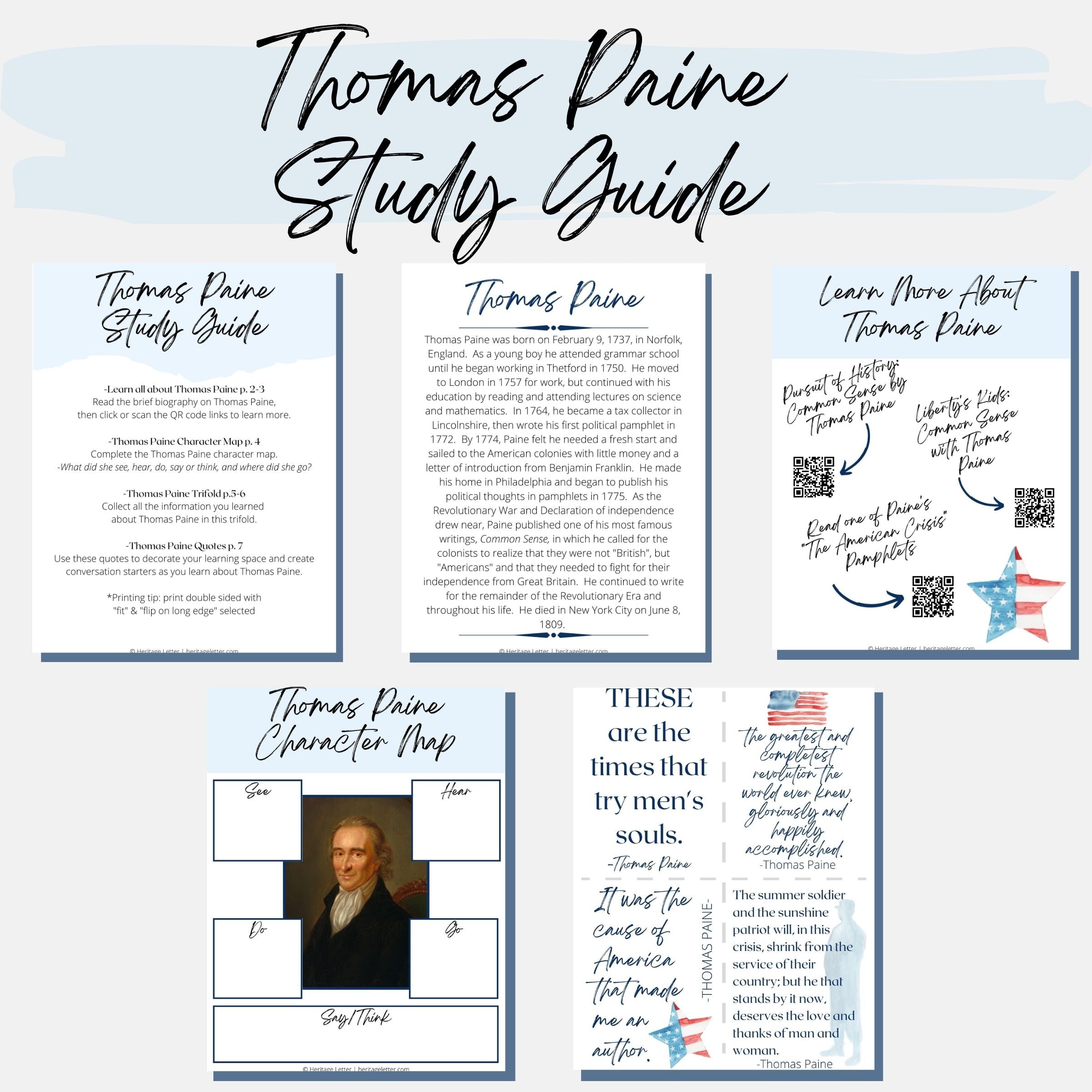 Thomas Paine Study Guide