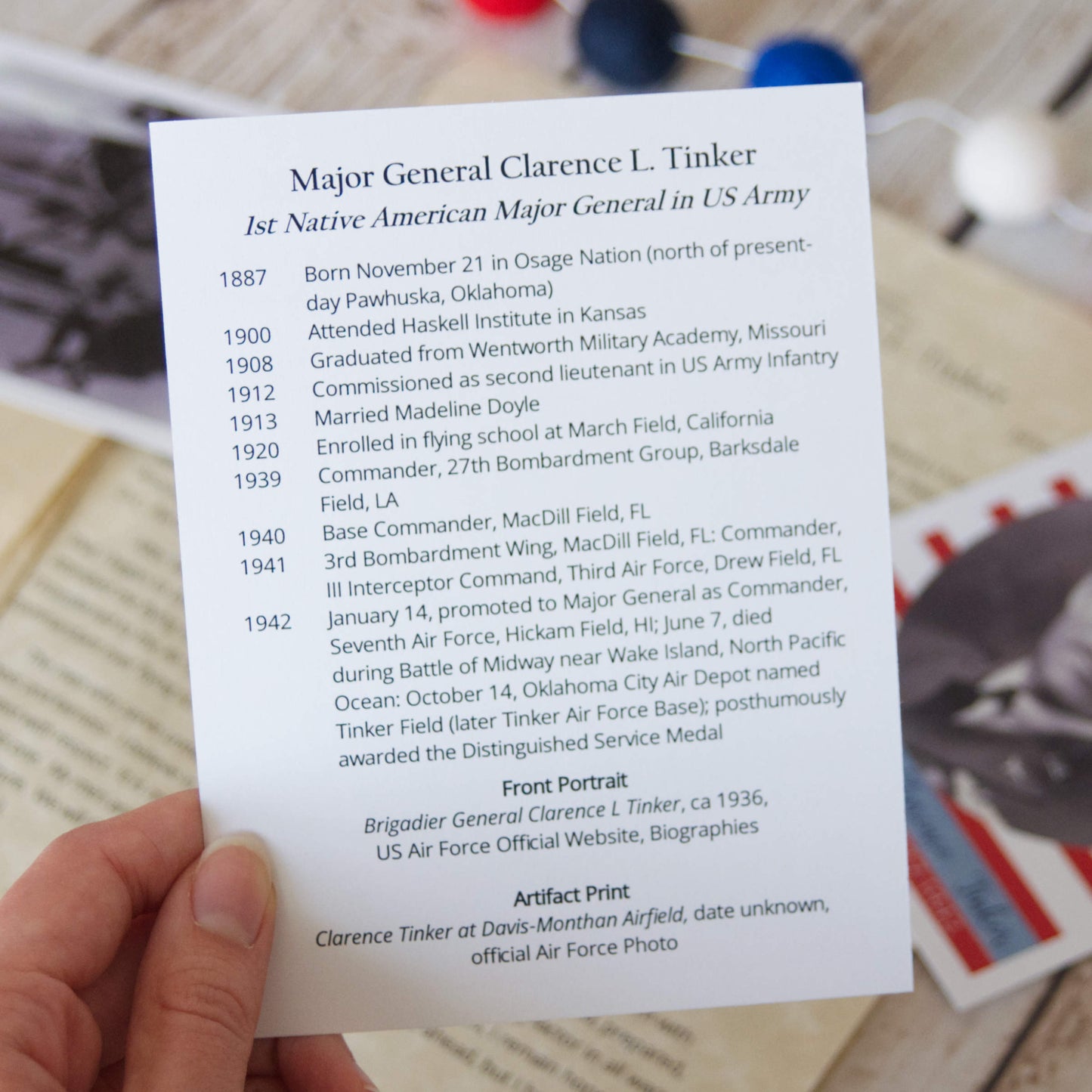 Clarence Tinker Letter