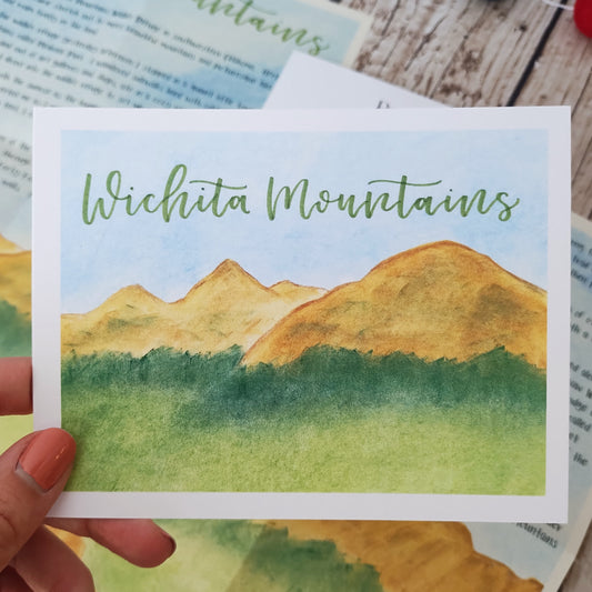 Wichita Mountains Oklahoma Postcard