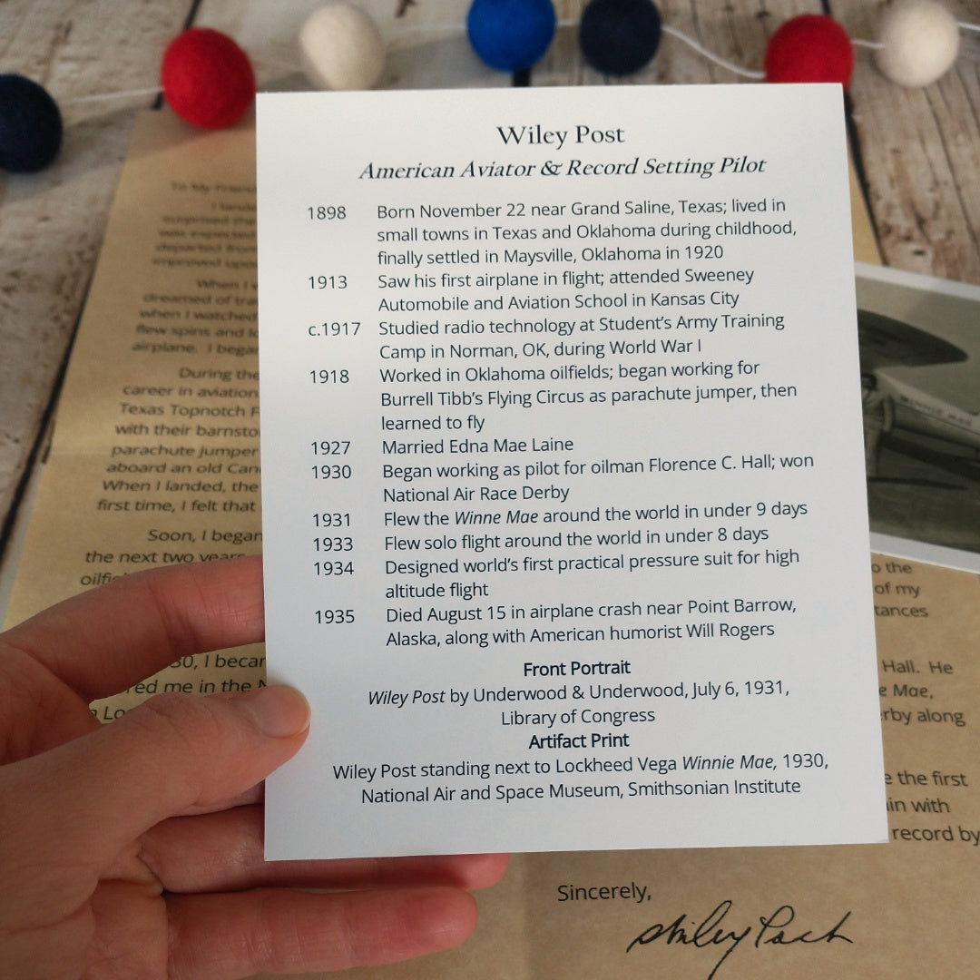 Wiley Post Letter: Digital Download – Heritage Letter