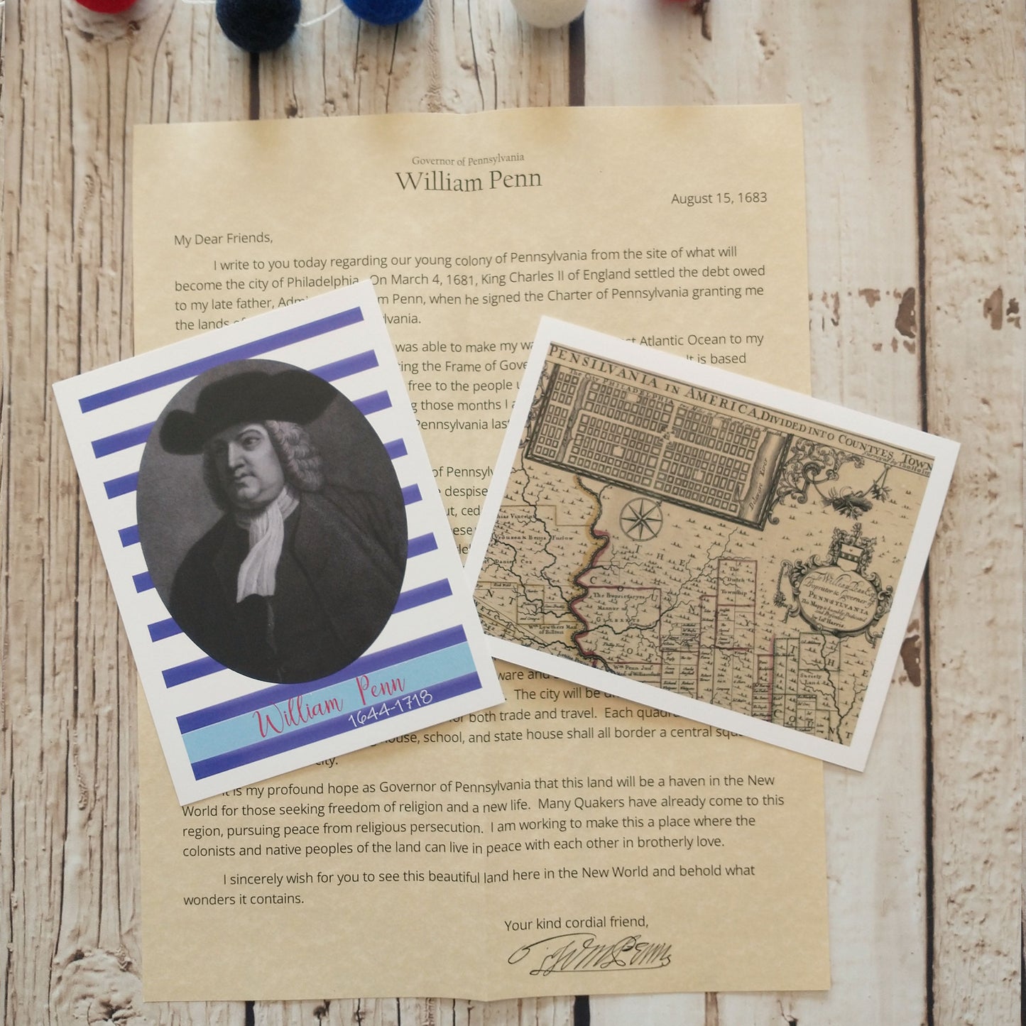 William Penn Letter: Digital Download