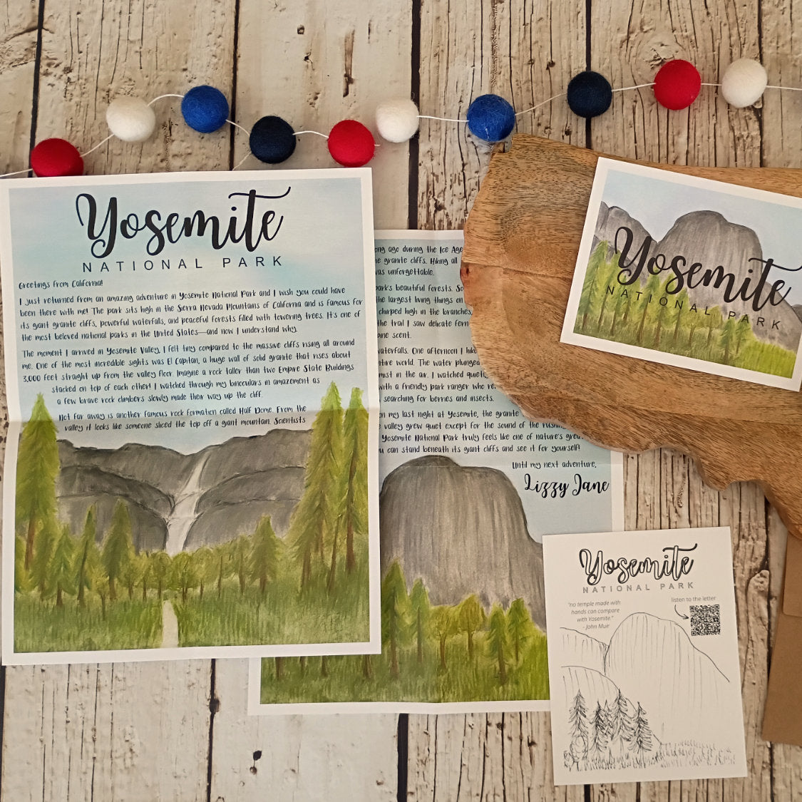 Yosemite National Park Adventure Letter