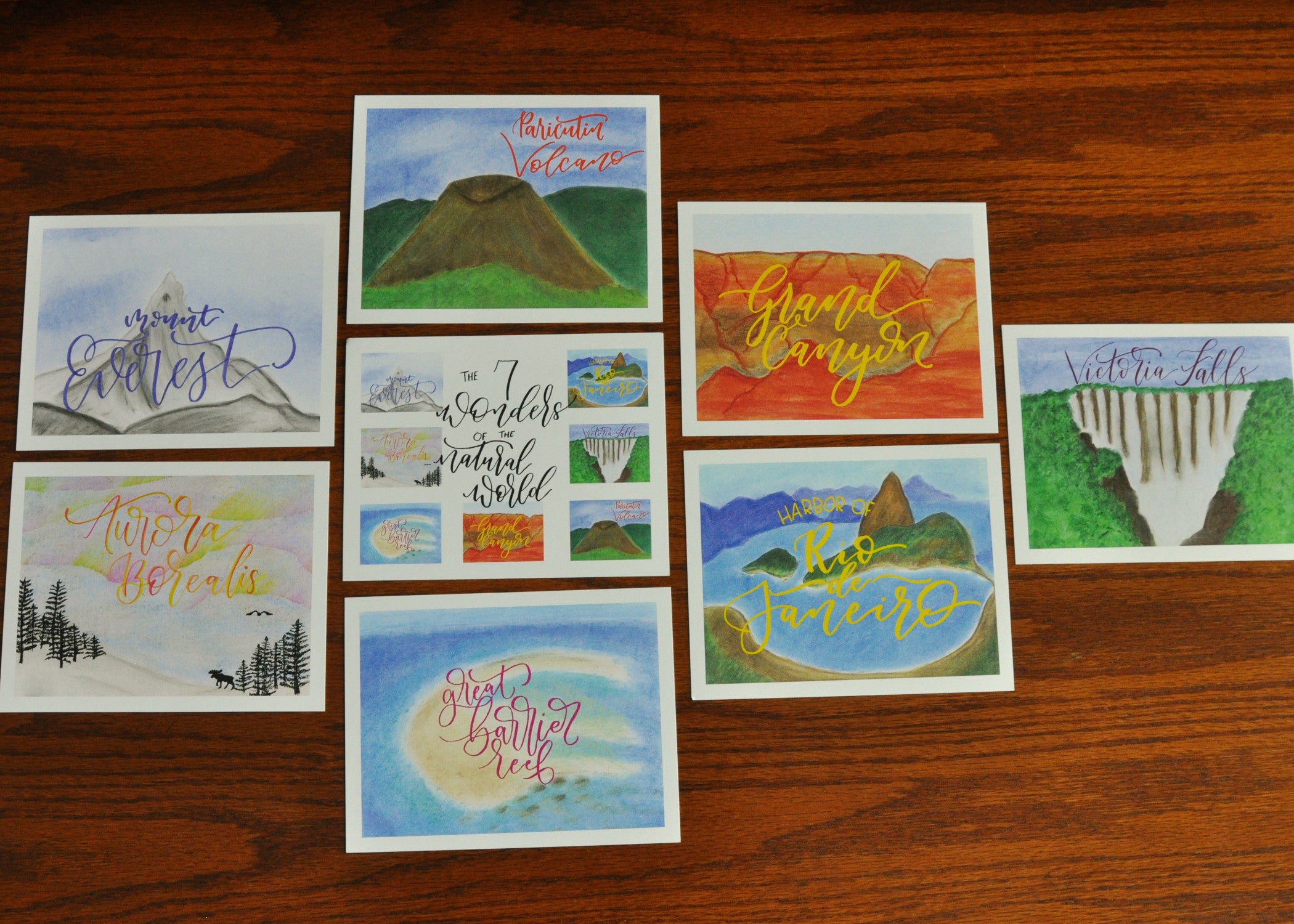 7 Wonders of the Natural World Postcard Set
