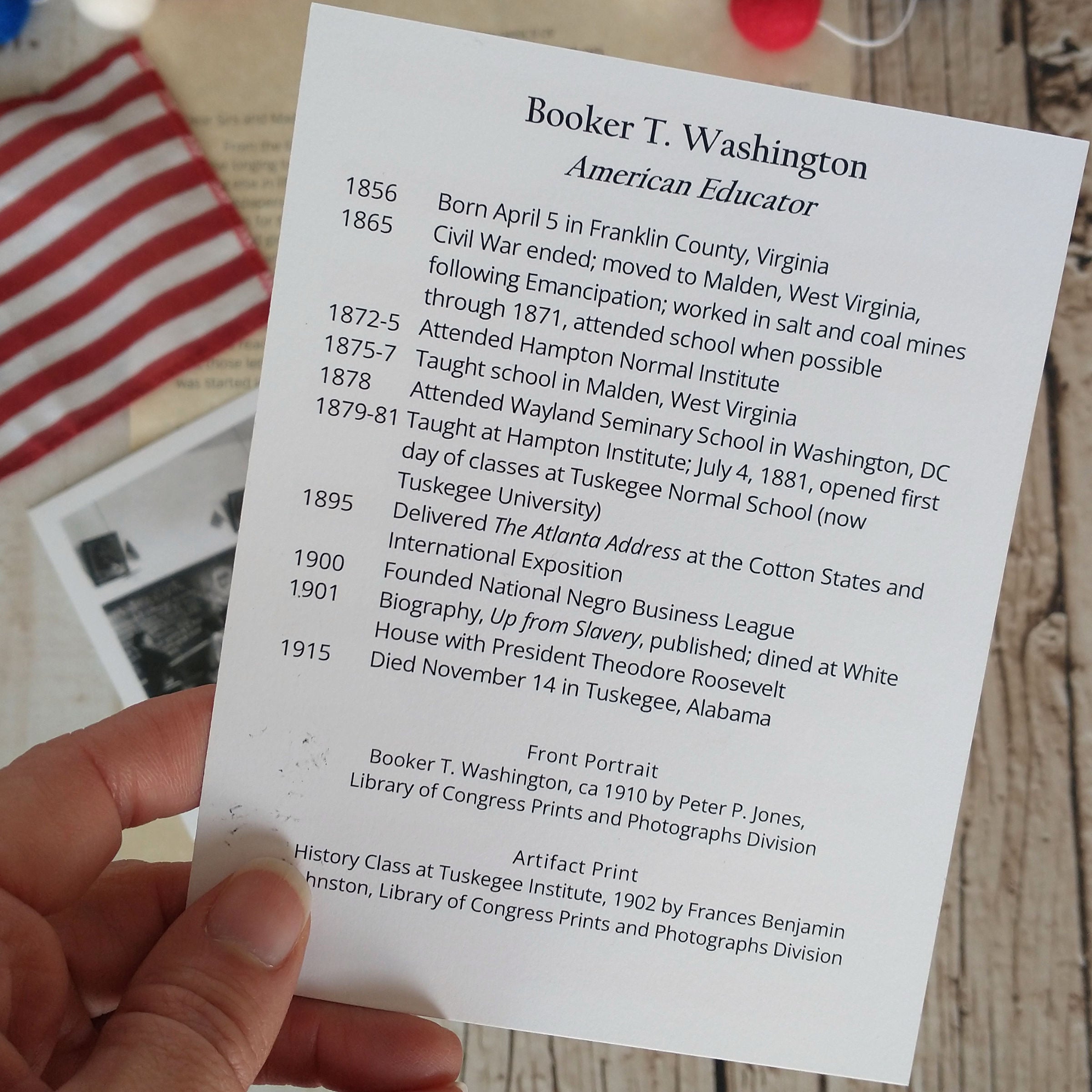 Booker T. Washington Timeline