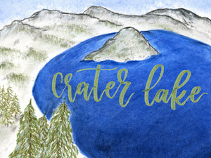 Crater Lake National Park Letter: Digital Download