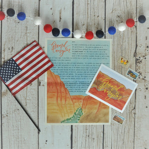 Grand Canyon American Heritage Adventure Letter