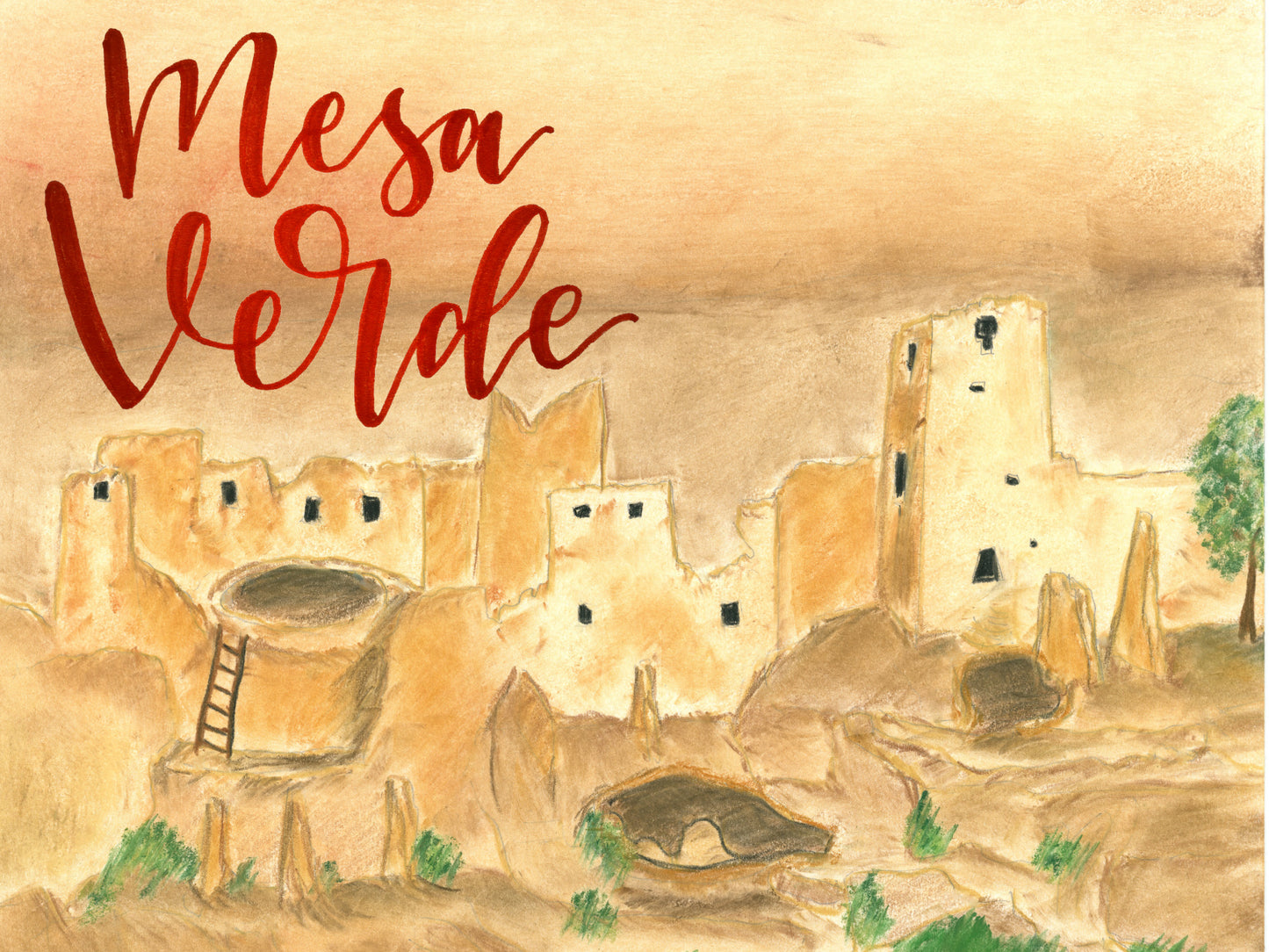 Mesa Verde National Park Letter: Digital Download