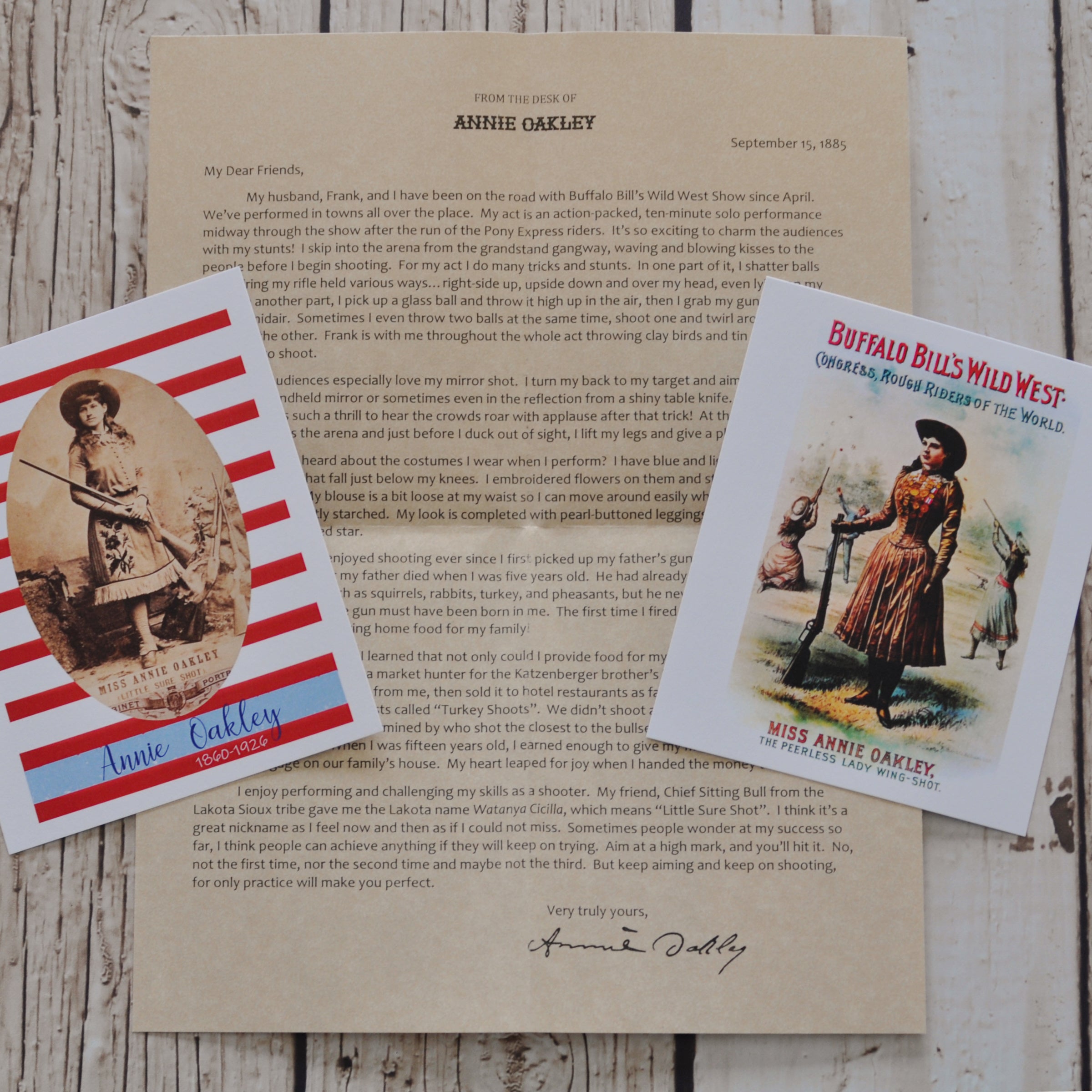Annie Oakley Heritage Letter