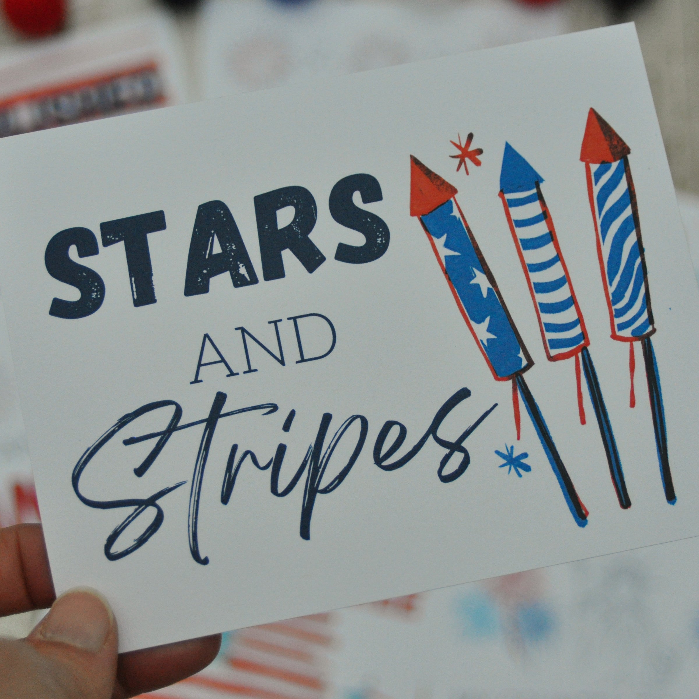 Red, White and Blue Postcards