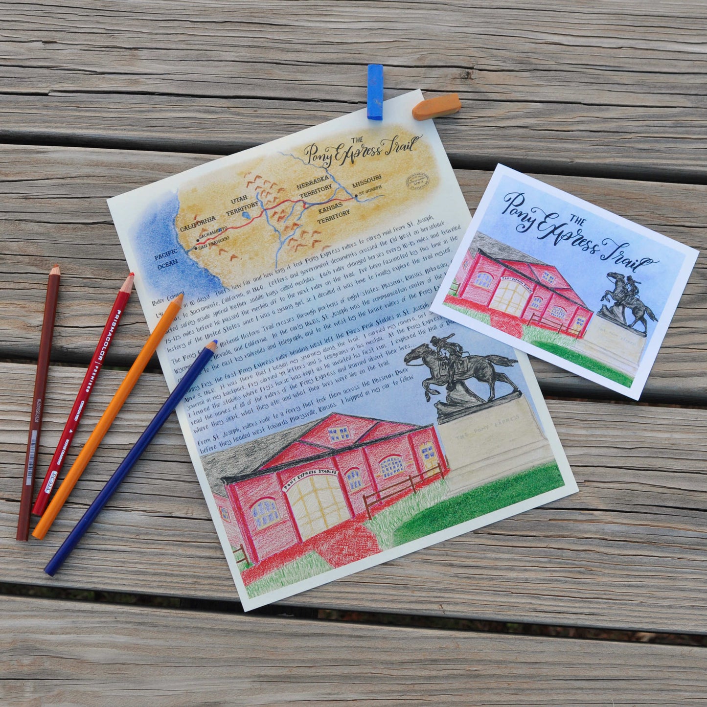 Pony Express Trail Letter: Digital Download