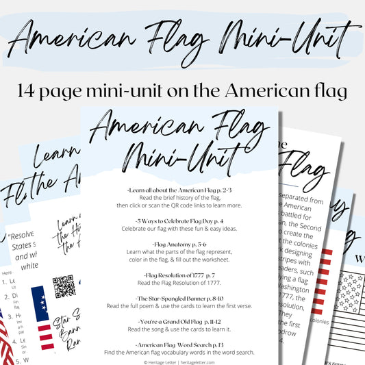 American Flag Mini-Unit Study
